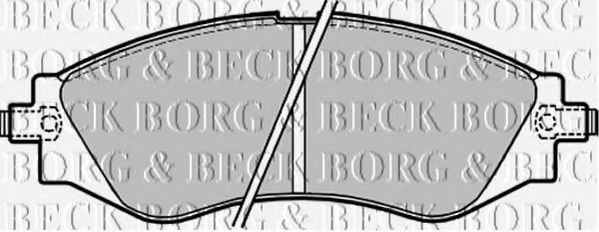 Комплект тормозных колодок, дисковый тормоз BORG & BECK BBP1642