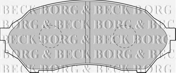 Комплект тормозных колодок, дисковый тормоз BORG & BECK BBP1663