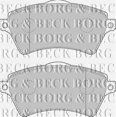 Комплект тормозных колодок, дисковый тормоз BORG & BECK BBP1711