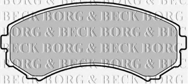 Комплект тормозных колодок, дисковый тормоз BORG & BECK BBP1757