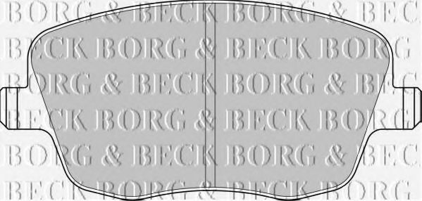 Комплект тормозных колодок, дисковый тормоз BORG & BECK BBP1825