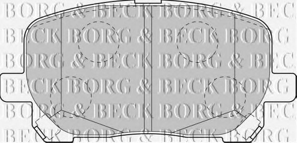 Комплект тормозных колодок, дисковый тормоз BORG & BECK BBP1837
