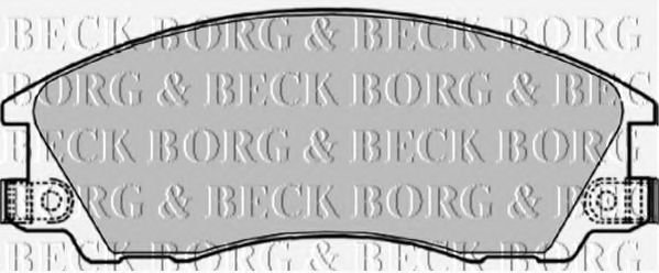 Комплект тормозных колодок, дисковый тормоз BORG & BECK BBP1842