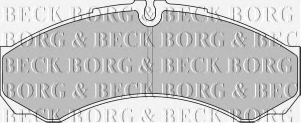 Комплект тормозных колодок, дисковый тормоз BORG & BECK BBP1862