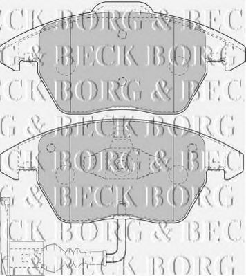 Комплект тормозных колодок, дисковый тормоз BORG & BECK BBP1876