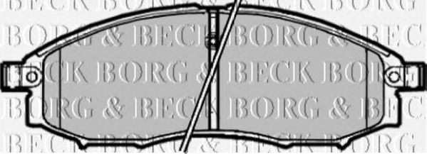 Комплект тормозных колодок, дисковый тормоз BORG & BECK BBP1882