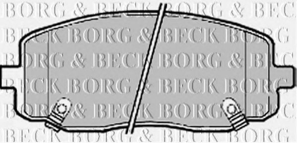 Комплект тормозных колодок, дисковый тормоз BORG & BECK BBP1910