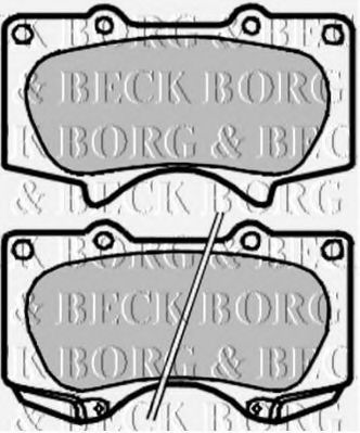 Комплект тормозных колодок, дисковый тормоз BORG & BECK BBP1927