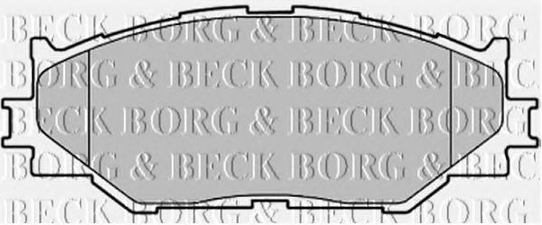 Комплект тормозных колодок, дисковый тормоз BORG & BECK BBP1993