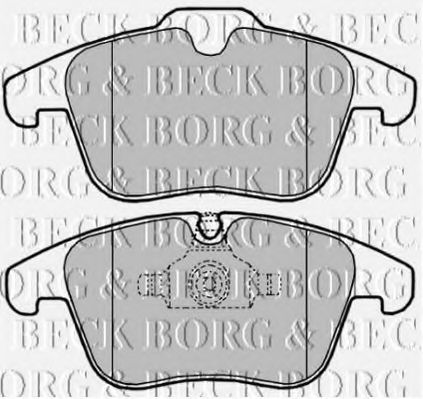 Комплект тормозных колодок, дисковый тормоз BORG & BECK BBP2023