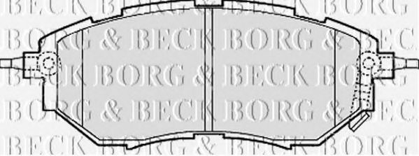 Комплект тормозных колодок, дисковый тормоз BORG & BECK BBP2077