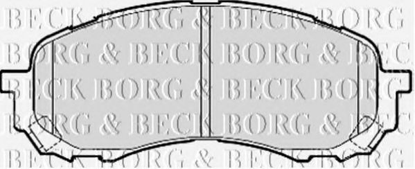 Комплект тормозных колодок, дисковый тормоз BORG & BECK BBP2078