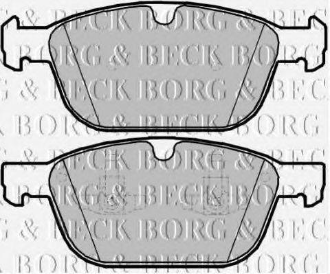 Комплект тормозных колодок, дисковый тормоз BORG & BECK BBP2093