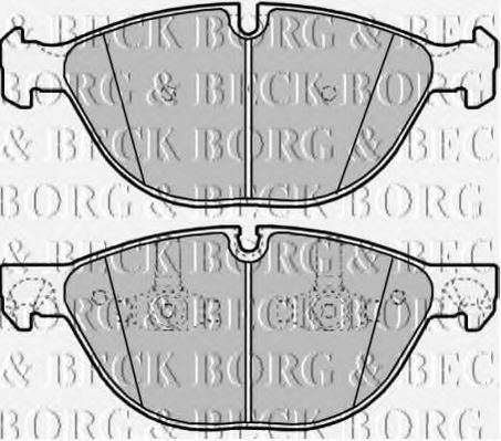 Комплект тормозных колодок, дисковый тормоз BORG & BECK BBP2187