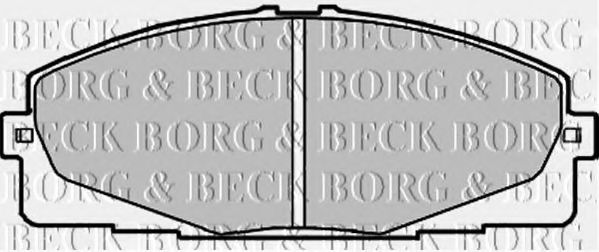 Комплект тормозных колодок, дисковый тормоз BORG & BECK BBP2197