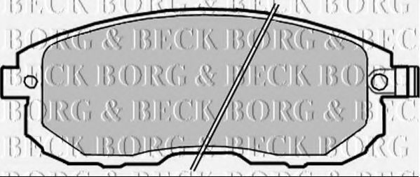 Комплект тормозных колодок, дисковый тормоз BORG & BECK BBP2282