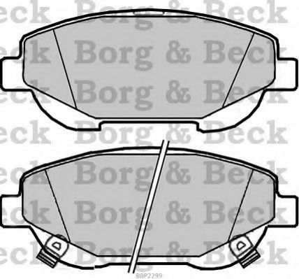 Комплект тормозных колодок, дисковый тормоз BORG & BECK BBP2299