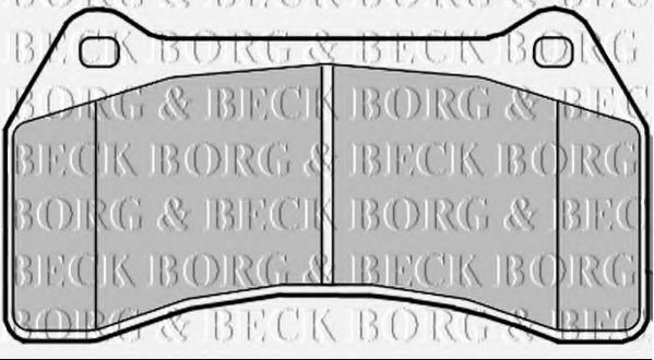 Комплект тормозных колодок, дисковый тормоз BORG & BECK BBP2357