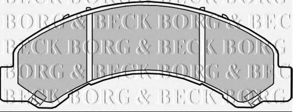 Комплект тормозных колодок, дисковый тормоз BORG & BECK BBP2362
