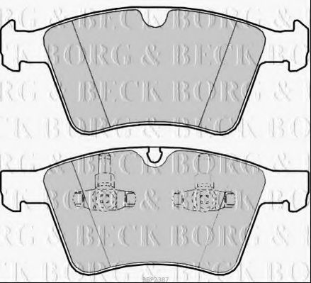 Комплект тормозных колодок, дисковый тормоз BORG & BECK BBP2387