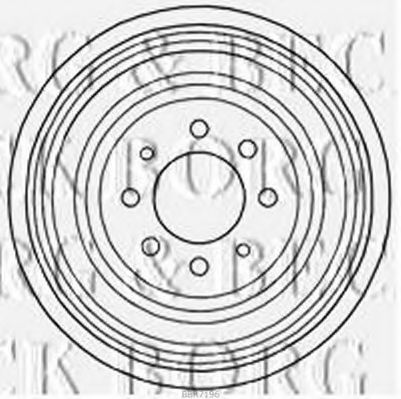 Тормозной барабан BORG & BECK BBR7196