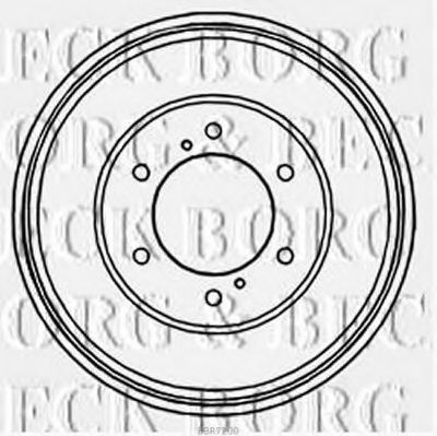 Тормозной барабан BORG & BECK BBR7200