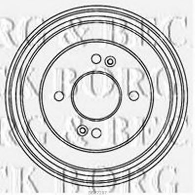Тормозной барабан BORG & BECK BBR7207