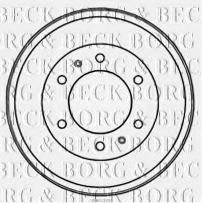 Тормозной барабан BORG & BECK BBR7209