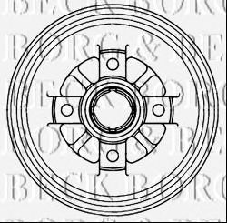 Тормозной барабан BORG & BECK BBR7240