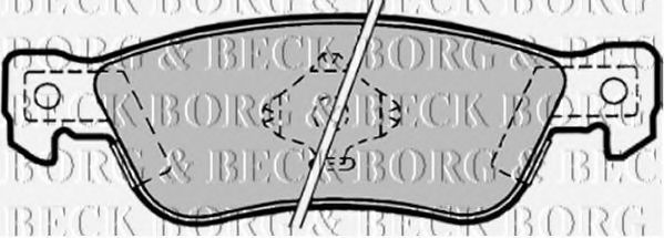 Комплект тормозных колодок, дисковый тормоз BORG & BECK BBP1163