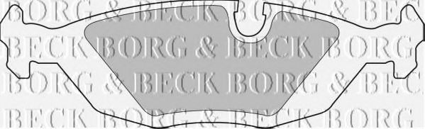 Комплект тормозных колодок, дисковый тормоз BORG & BECK BBP1266