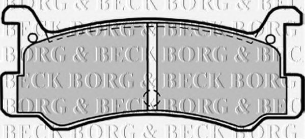 Комплект тормозных колодок, дисковый тормоз BORG & BECK BBP1540