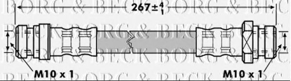 Тормозной шланг BORG & BECK BBH7002