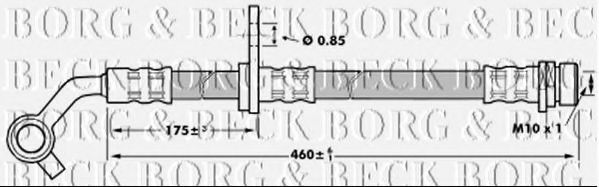 Тормозной шланг BORG & BECK BBH7023