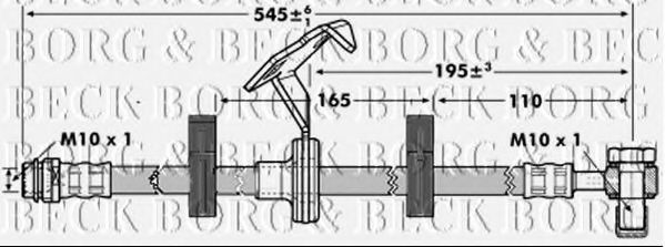 Тормозной шланг BORG & BECK BBH7088