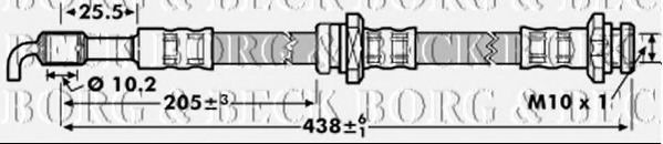 Тормозной шланг BORG & BECK BBH7127