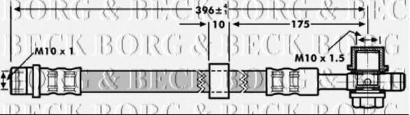 Тормозной шланг BORG & BECK BBH7185