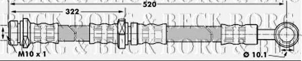 Тормозной шланг BORG & BECK BBH7196