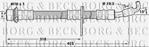 Тормозной шланг BORG & BECK BBH7239
