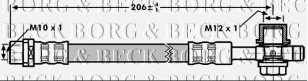 Тормозной шланг BORG & BECK BBH7298