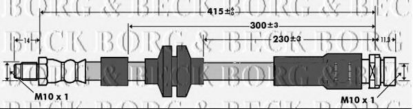 Тормозной шланг BORG & BECK BBH7376