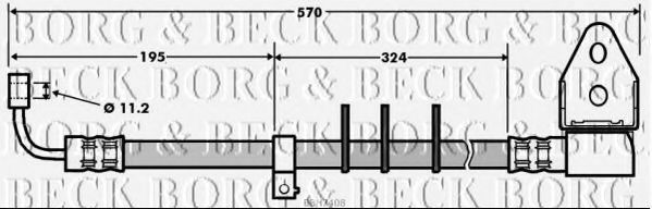 Тормозной шланг BORG & BECK BBH7408