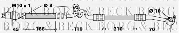 Тормозной шланг BORG & BECK BBH7484