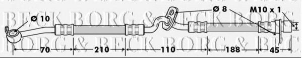 Тормозной шланг BORG & BECK BBH7485