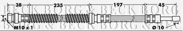 Тормозной шланг BORG & BECK BBH7505