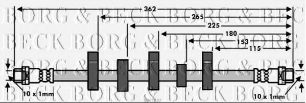 Тормозной шланг BORG & BECK BBH7537