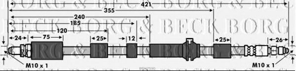 Тормозной шланг BORG & BECK BBH7590