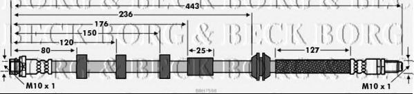 Тормозной шланг BORG & BECK BBH7598