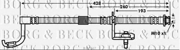 Тормозной шланг BORG & BECK BBH7617