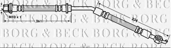 Тормозной шланг BORG & BECK BBH7729